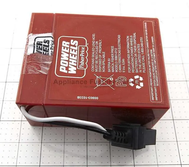 Main image of Appliance Factory Parts 00801-0481 S6V BATTERY FOR POWER WHEELS RED