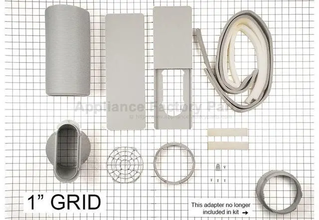 Alt view image 4 of 4 - Appliance Factory Parts COV31735401 Duct exhaust hose and window kit