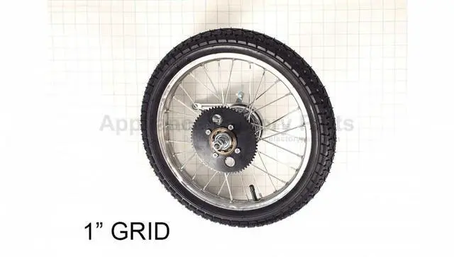 Alt view image 2 of 2 - Appliance Factory Parts W13114501048 Razor - Eco Smart Rear Wheel Complete (W