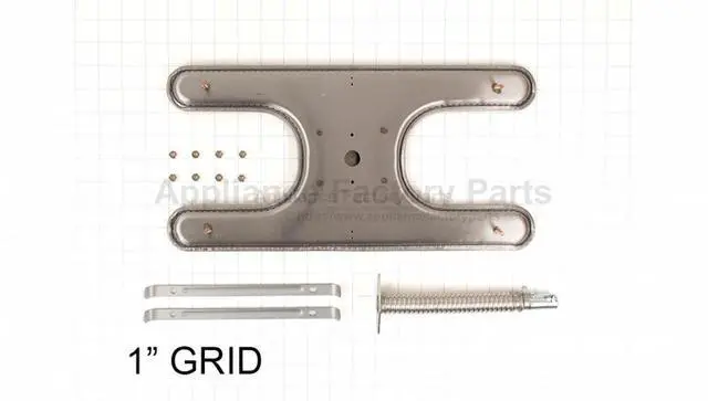 Alt view image 2 of 2 - Appliance Factory Parts 110175-76.1 STAINLESS H Burner with flex venturi