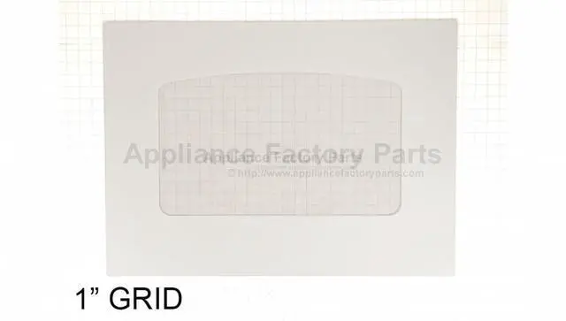 Alt view image 2 of 3 - Appliance Factory Parts WB56T10187 RANGE OVEN DOOR GLASS - WHITE