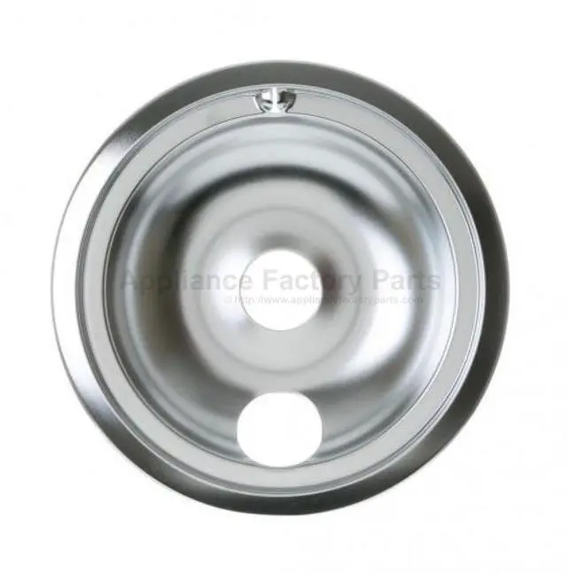 Main image of Appliance Factory Parts WB31T10011 8 INCH CHROME BURNER BOWL - ELEC
