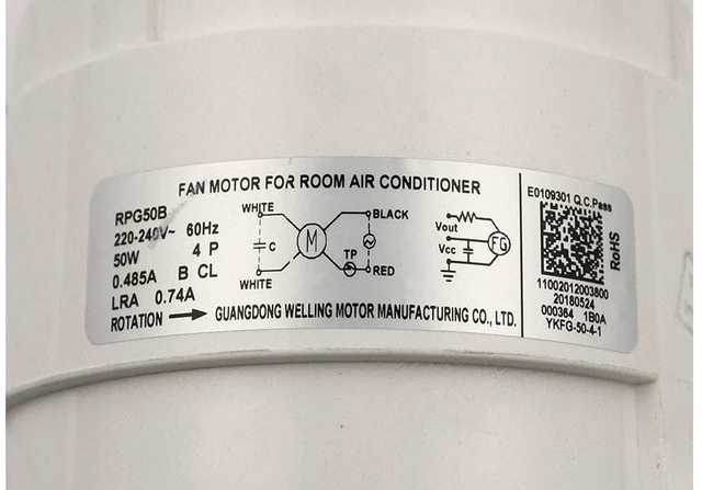 Alt view image 3 of 4 - Appliance Factory Parts 11002012003800 Fan Motor (Rpg50b)