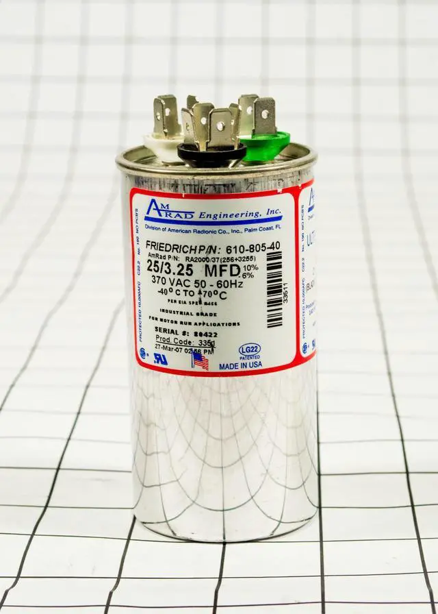Main image of Appliance Factory Parts P61080540 CAPACITOR 25+3x370 round