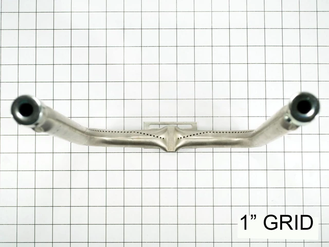 Alt view image 3 of 3 - Appliance Factory Parts N100-0029 MAIN BURNER TUBE, LEFT/CENTER