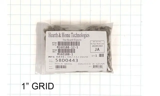 Alt view image 2 of 2 - Appliance Factory Parts 58d0443 ROCK WOOL - BAGGED 8 GRAM