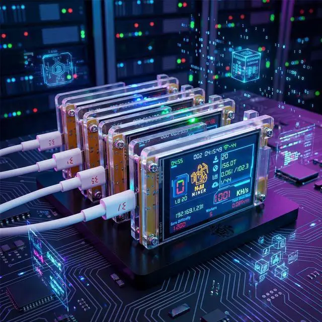 Main image of 4PCS Bitcoin Miner NerdMiner V2 NMMiner ESP-WROOM-32 ESP32 Development Board 2.8 inch Smart Display Lucky Miner Hashrate Module 980KH/s Crypto Solo Lottery Miner