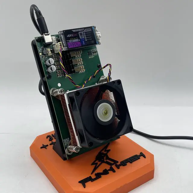 Alt view image 2 of 3 - NerdMiner NerdQaxe++ Bitcoin Miner | BM1370 Chip | 4.8TH/s Hashrate | 76W Low Power Consumption | 40dB Quiet | WiFi Wireless Connection | Portable Mini Design