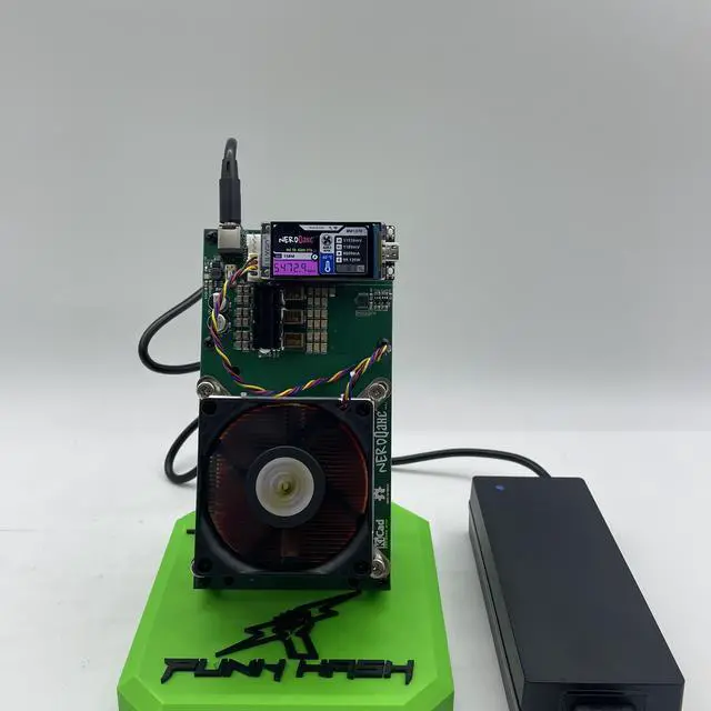 Alt view image 3 of 6 - NerdMiner NerdQaxe++ Bitcoin Miner | BM1370 Chip | 4.8TH/s Hashrate | 76W Low Power Consumption | 40dB Quiet | WiFi Wireless Connection | Portable Mini Design