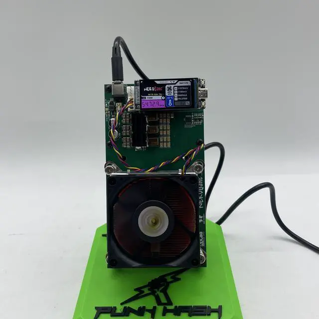 Alt view image 2 of 6 - NerdMiner NerdQaxe++ Bitcoin Miner | BM1370 Chip | 4.8TH/s Hashrate | 76W Low Power Consumption | 40dB Quiet | WiFi Wireless Connection | Portable Mini Design
