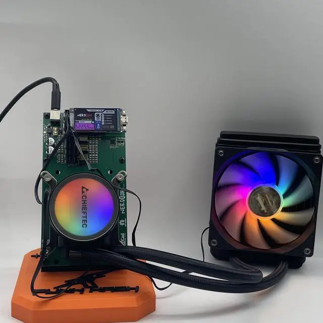 Alt view image 3 of 4 - NerdMiner NerdQaxe++ Bitcoin Miner | BM1370 Chip | 4.8TH/s Hashrate | 76W Low Power Consumption | 40dB Quiet | WiFi Wireless Connection | Water Cooling