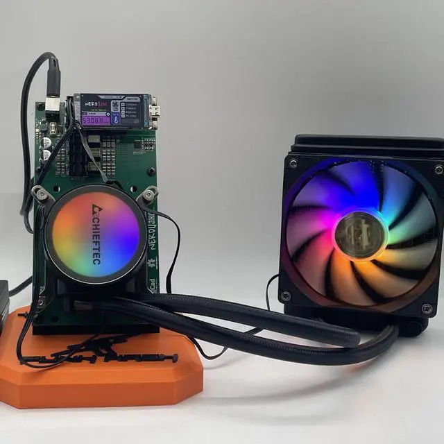 Main image of NerdMiner NerdQaxe++ Bitcoin Miner | BM1370 Chip | 4.8TH/s Hashrate | 76W Low Power Consumption | 40dB Quiet | WiFi Wireless Connection | Water Cooling