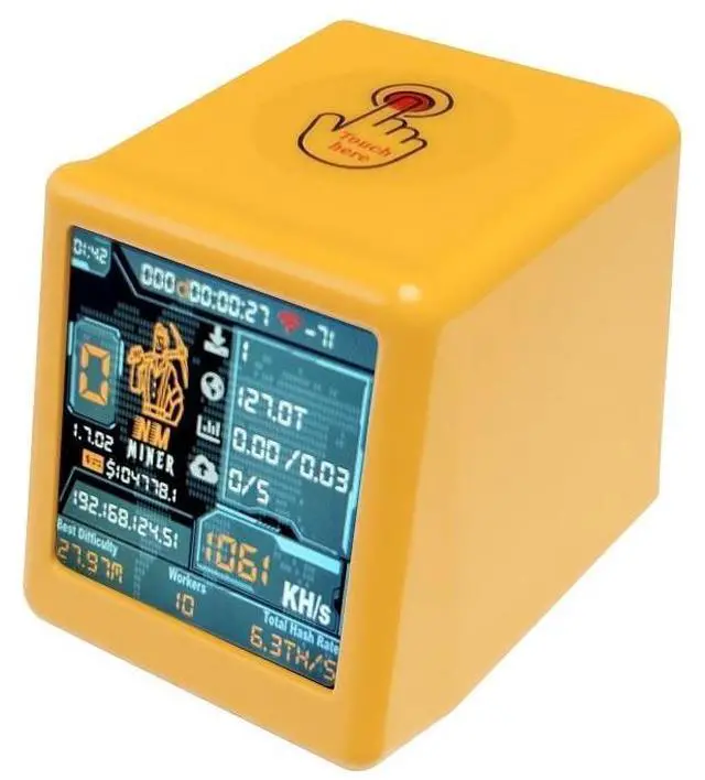 Alt view image 4 of 5 - Smart TV Hashrate1060KH/s ESP32 BTC Solo Lottery Miner for computer nerd gift home silent Desktop Clock Lower Power Consumption