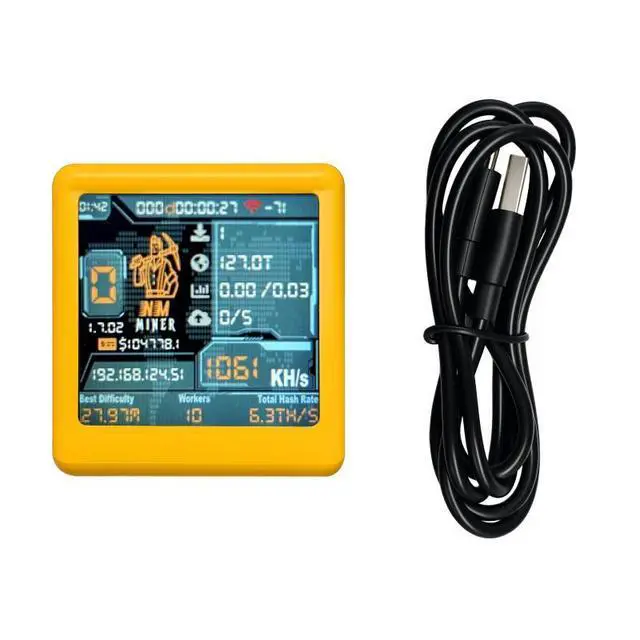 Alt view image 2 of 5 - Smart TV Hashrate1060KH/s ESP32 BTC Solo Lottery Miner for computer nerd gift home silent Desktop Clock Lower Power Consumption