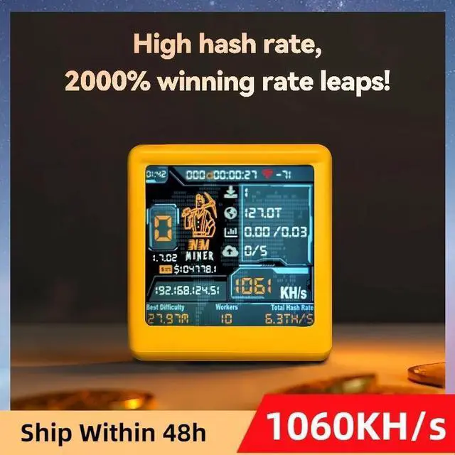 Alt view image 2 of 7 - NMMiner Officail Corlorful Smart TV 1000KH/s better Nerdminer v2 ESP32 BTC SOLO Lottery Miner & Smart gift silent Desktop Clock