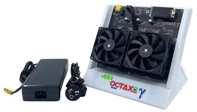 Alt view image 2 of 5 - Nerd OCTAXE 8.4T 166W 2025 New Bitcoin Miner | Efficient SHA-256 Algorithm | Supports BTC and Other Cryptocurrencies | Home Miner