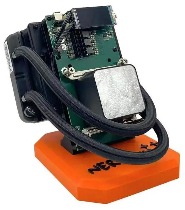 Alt view image 2 of 3 - New Bitaxe NerdQaxe++ Hydro 4.8TH/s 60W Liquid-Cooled Bitcoin Miner with 4*BM1370 ASIC Chips 2.4G WiFi Crypto Machine for Mining