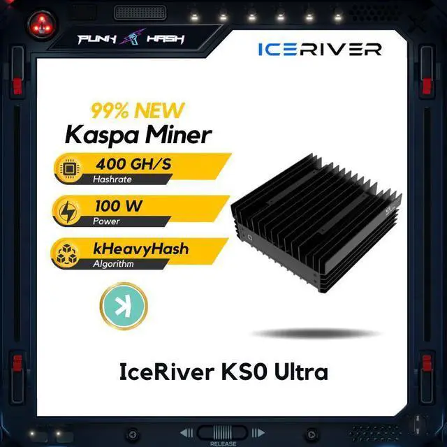 Main image of second-hand IceRiver KS0 Ultra 400Gh/s 100W Kaspa Miner