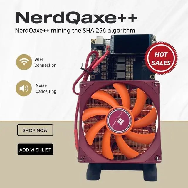 Alt view image 6 of 7 - NerdMiner NerdQaxe++ 4.8Th/s 76W Bitcoin Miner Solo Miner