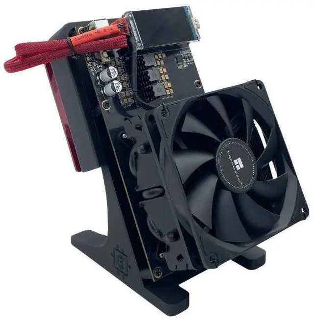 Alt view image 2 of 2 - NERDQAXE++ Full Copper cooler BTC Miner 4.8TH/s  Rear 90mm fan for Vreg cooling NerdMiner NerdQaxe++