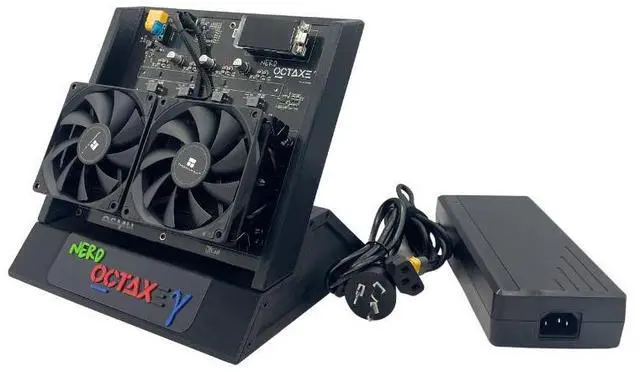 Alt view image 2 of 4 - NerdQAxe Bitaxe Gamma 601 10TH/s BTC Miner | Upgraded Lottery Machine with 8×BM1370 S21Pro Chips | 180W Low Power Consumption