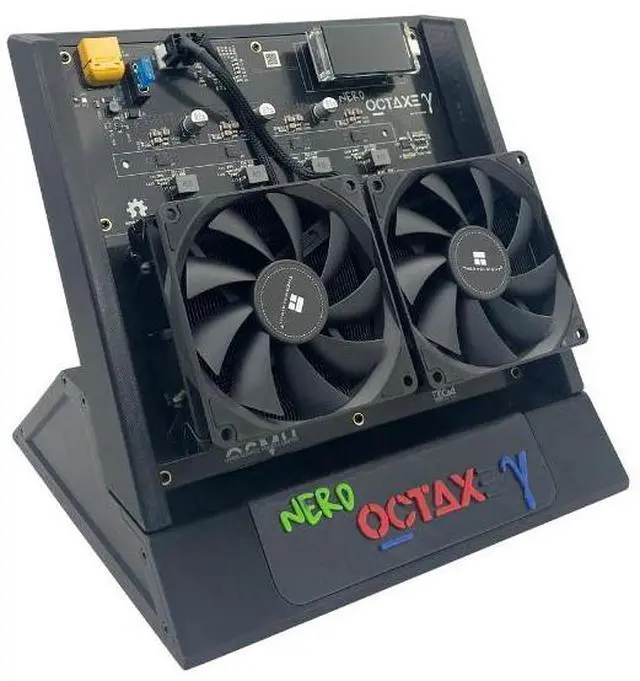 Alt view image 3 of 4 - NerdQAxe Bitaxe Gamma 601 10TH/s BTC Miner | Upgraded Lottery Machine with 8×BM1370 S21Pro Chips | 180W Low Power Consumption