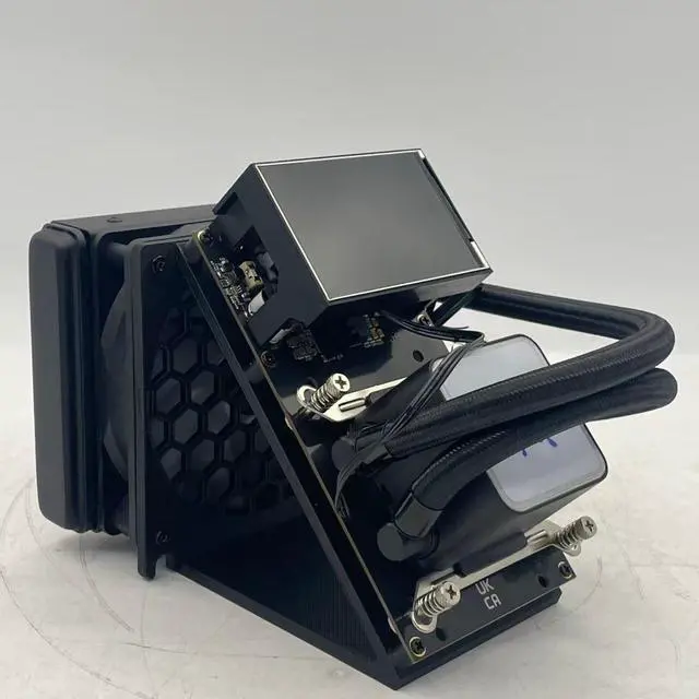 Alt view image 3 of 5 - Factory Bitaxe NerdQaxe++ 4.8TH/s Bitcoin Miner with 4 BM1370 ASICs, Solo BTC 95W, 2.4G WiFi, Large Display, Open Source Water cooling