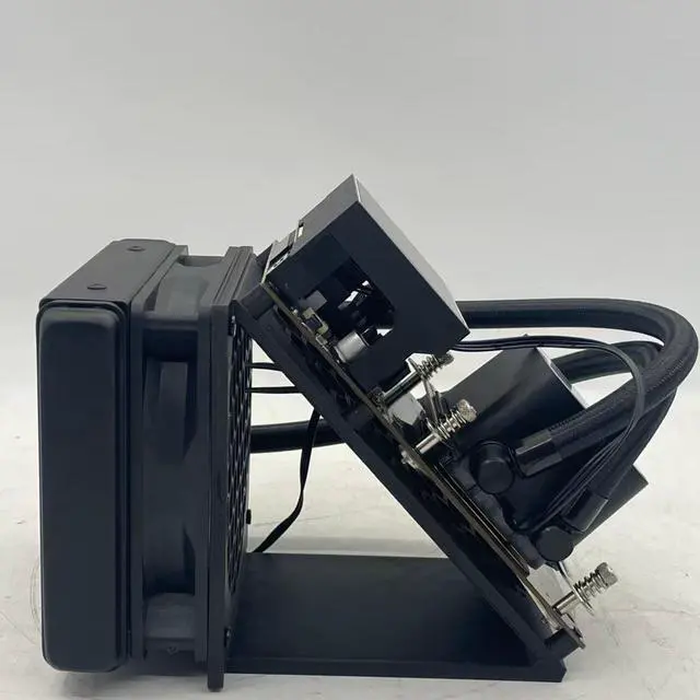 Alt view image 4 of 5 - Factory Bitaxe NerdQaxe++ 4.8TH/s Bitcoin Miner with 4 BM1370 ASICs, Solo BTC 95W, 2.4G WiFi, Large Display, Open Source Water cooling