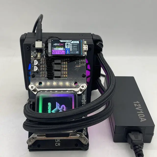 Main image of Bitaxe NerdQaxe++ 4.8TH/s 95w Bitcoins Miner 4 PCS BM1370 Asic Chip Solo BTC miner With 120W power supply