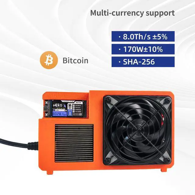 Main image of NerdQX BM1370 Open-Source Mini ASIC Bitcoin Miner 8Th/s 170W Low Power Solo Mining Machine 2026 All Eyez On NerdQX