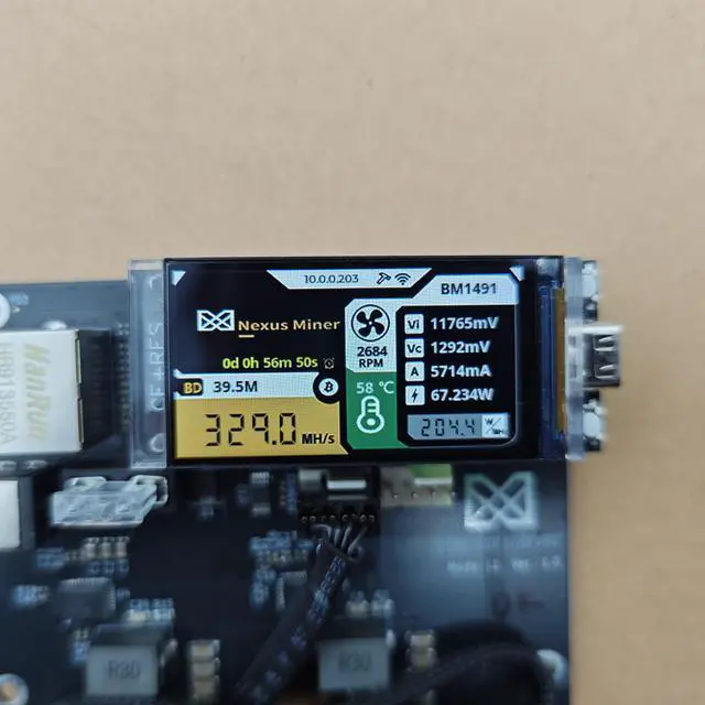 Alt view image 4 of 5 - Nexus L1 LTC/DOGE Miner 320M Scrypt High Hashrate 70W Low Power Consumption Home Silent Mining Equipment