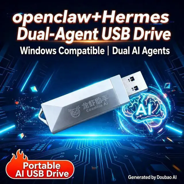 Main image of Cosmius AI: LA-USB Type C Openclaw AlAssistant 8GB USB Flash Drive ForOpenclaw Al Programmers Plug And Play