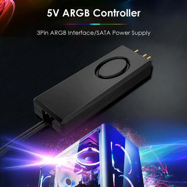 Main image of SATA Pin ARGB Controller Power Supply Desktop Chassis 5V Fan LED Remote Control for Household Electricity Accessories