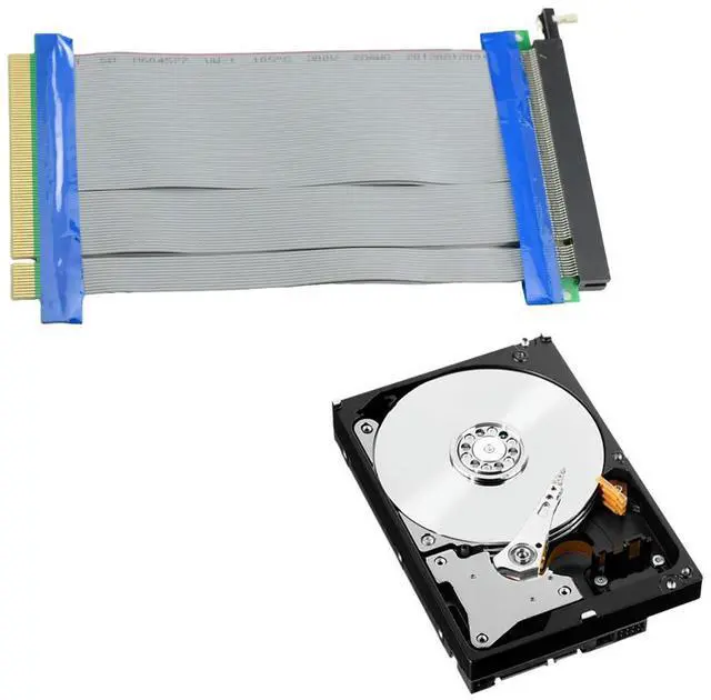 Main image of PCI-E PCI Express 16X Riser Card Extender Flexible Extension Cable Adapter 15cm DIY Electronics for 1U 2U Small Case