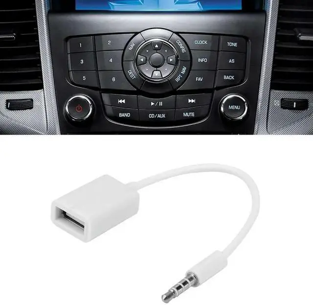 Alt view image 2 of 3 - 3.5mm Male Audio AUX Jack to USB 2.0 Type A Female OTG Converter Cable