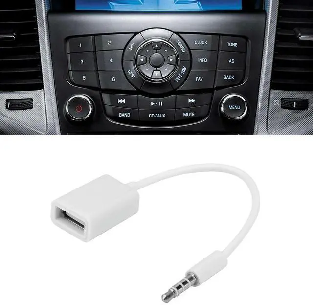 Alt view image 3 of 3 - 3.5mm Male Audio AUX Jack to USB 2.0 Type A Female OTG Converter Cable