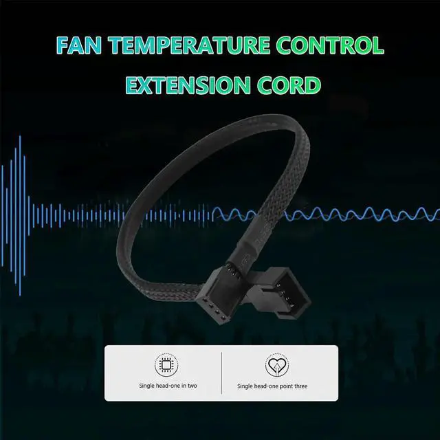 Alt view image 3 of 3 - 30cm 4 Pin Computer Cooling System Motherboard PC Case CPU Fan Extension Cable