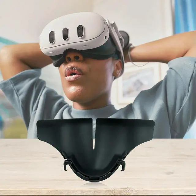 Alt view image 2 of 3 - Silicone VR Nose Cushion Breathable Anti-Leakage VR Nose Cover Washable Comfortable for Quest 3 Headset Accessories