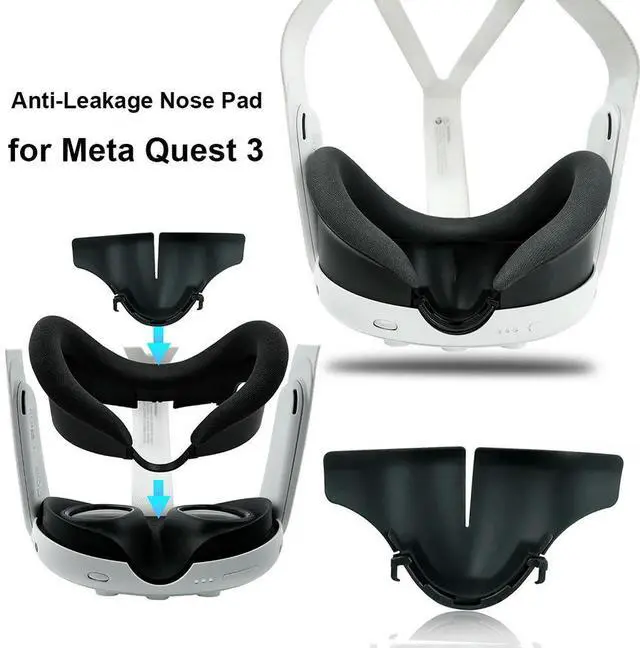 Main image of Silicone VR Nose Cushion Breathable Anti-Leakage VR Nose Cover Washable Comfortable for Quest 3 Headset Accessories