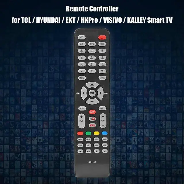 Alt view image 2 of 3 - Plastic Television TV Remote Control Accessories Portable Television Controller Powered for /HYUNDAI/EKT/HKPro/VISIVO