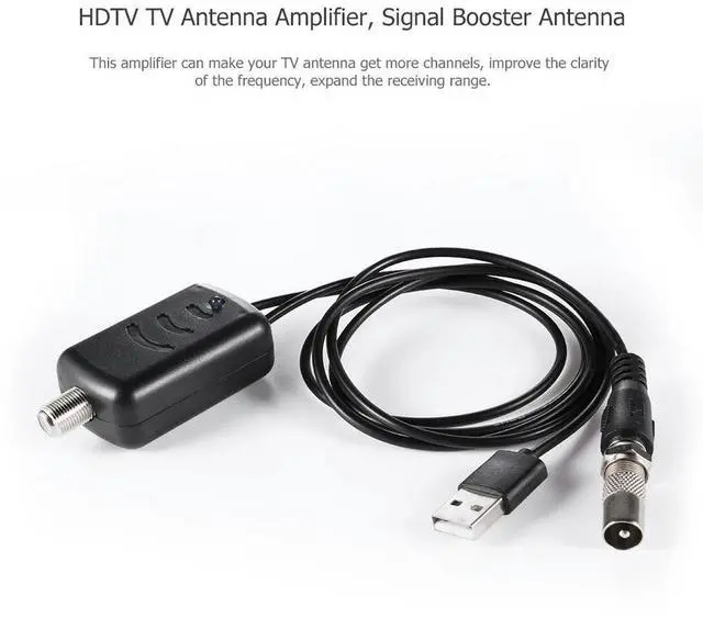 Main image of HDTV Signal Amplifier Professional Indoor HD Digital TV Antenna Amplifier Low Noise 25dB High Gain Adapter with USB Power Supply