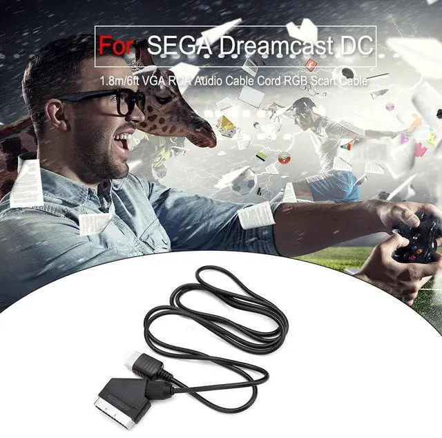 Alt view image 3 of 3 - RGB SCART Cable AV Lead VGA RCA Audio Cable Adapter Wire for SEGA Dreamcast DC