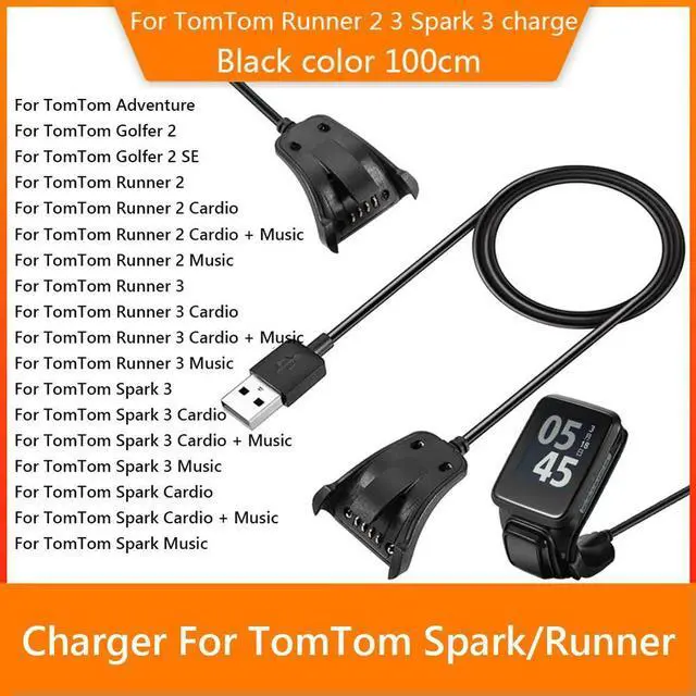 Alt view image 3 of 3 - USB Charging Cable Smart Watch Chargers Dock for TomTom Spark Runner2/3/Spark 3