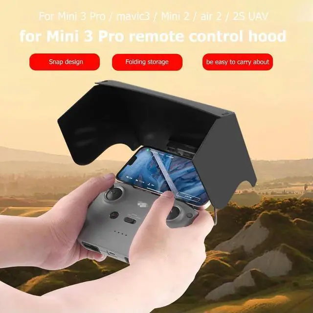 Alt view image 2 of 3 - Remote Control Sun Hood Sunshade Anti-glare Sunshade Drone Accessories Eye Protection for Mavic 3/Mini 2/Air 2S/MINI 3 Pro RC-N1