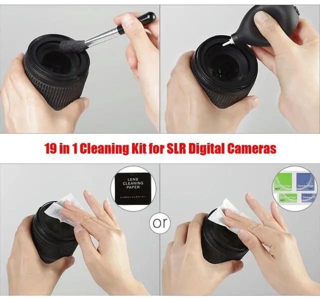 Alt view image 3 of 3 - 19Pcs Dust Cleaner Camera Cleaning Lens Pen Brush Kit Camera Cleaner Kit DSLR Lens Digital Camera Sensor Cleaning