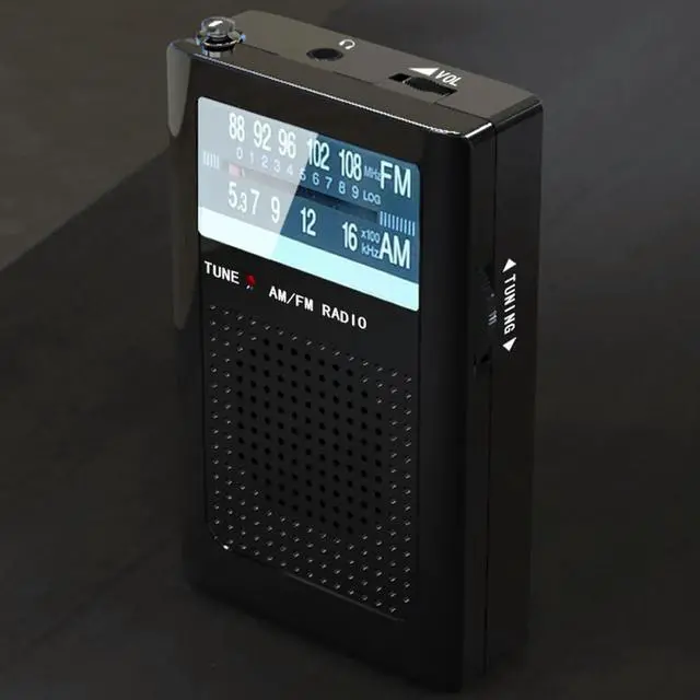Main image of AM FM Radio Built-in Antenna Dual Band Portable Audio Receiver Retro FM Pocket Radio Player for Elderly