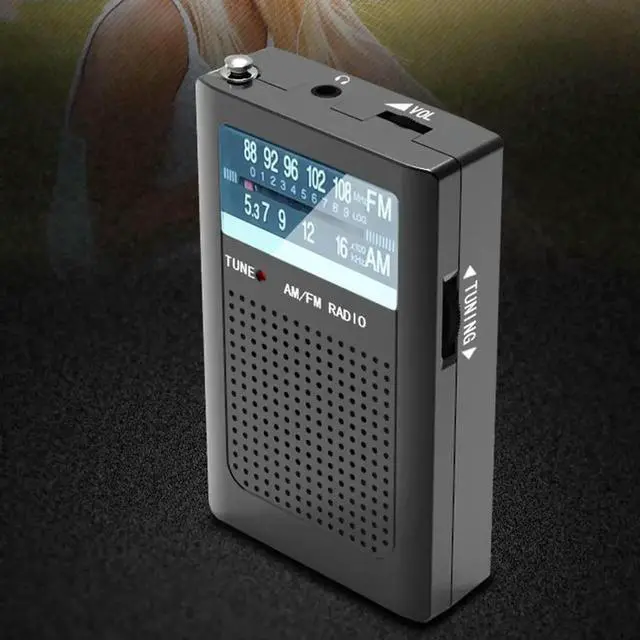 Alt view image 2 of 3 - AM FM Radio Built-in Antenna Dual Band Portable Audio Receiver Retro FM Pocket Radio Player for Elderly