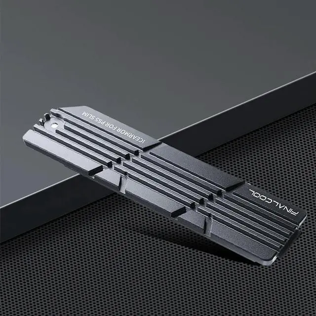 Alt view image 2 of 3 - For PS5 Slim SSD Heatsink with Thermal Silicone Pads Solid State Drive Cooler Cooling Accessories Kit for 2280 M.2 NVMe SSD