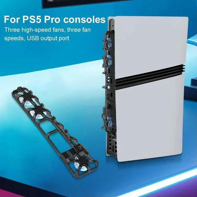 Alt view image 3 of 3 - Cooling Fan for PS 5 Pro Quiet Cooler Fan Vertical Radiator Efficient Cooling System for 5 Pro Console Accessories
