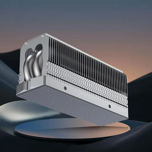 Alt view image 2 of 3 - M.2 2280 SSD Heatsink Solid State Drive Radiator 2xAGHeat Pipe SSD Cooling with Thermal Silicone Pad